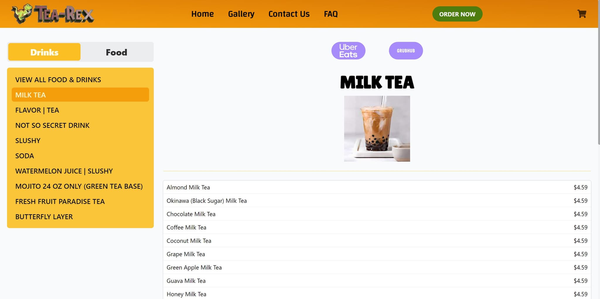 Picture of tea rex website